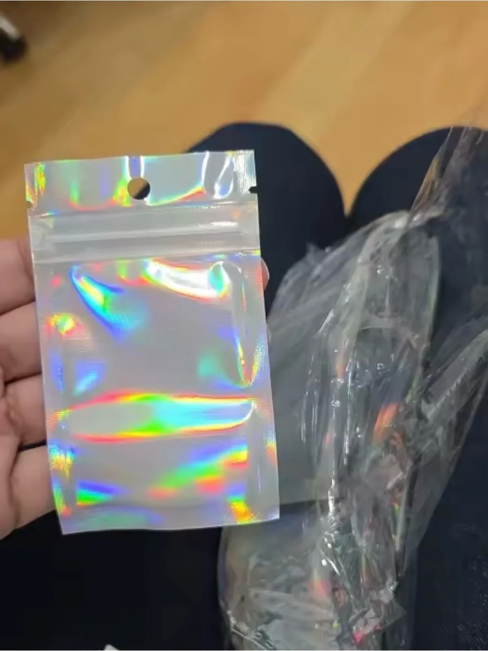 Holographic Iridescent Resealable Party Bags - 50 Pack